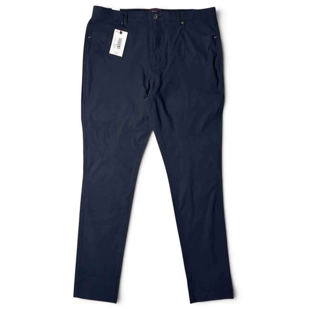 Untuckit 5 Pocket Tech Pant Mens Size 36x34 Black Slim Taper Fit Performance NWT